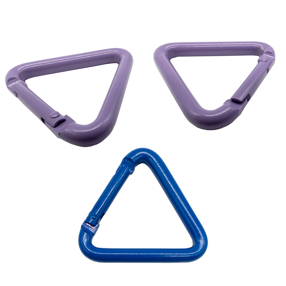 同色5個セット 三角 カラビナ 軽量 アルミ 40mm キーホルダー キャンプ