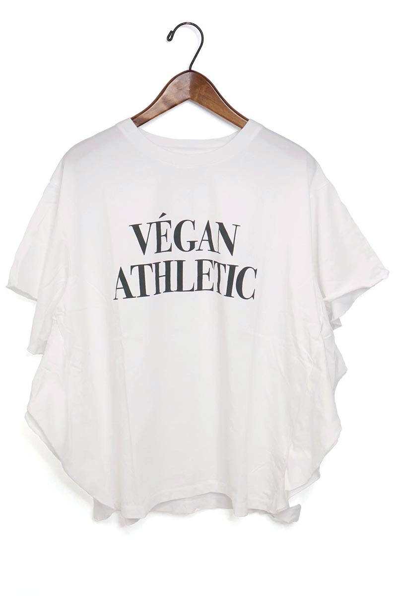 ☆レディース MICA&DEAL マイカ＆ディール "VEGANATHLETIC"ロゴフリルスリーブT-shirt 品番:0125209111【メール便配送可】【SALE】【10%OFF】