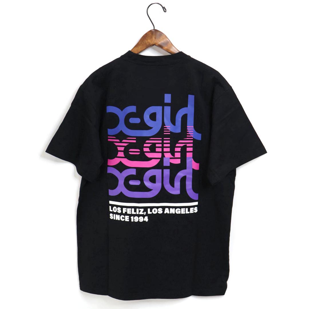 レディース/X-girl/エックスガール/TRIPLE MILLS LOGO S/S TEE/トリプルミルズロゴTシャツ/品番：105241011014/2024春夏【1枚までメール便可】｜star-bars｜04