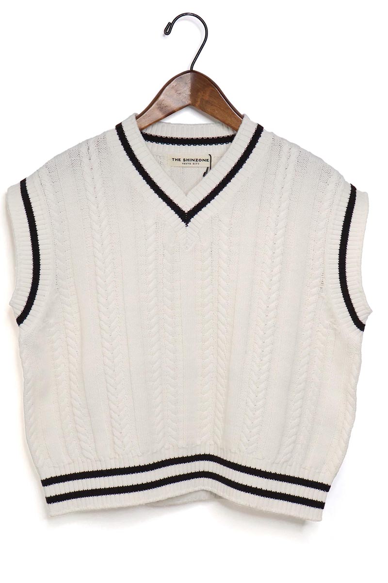 THE SHINZONE（ザ シンゾーン） ☆レディース CABLE KNIT VEST TEE