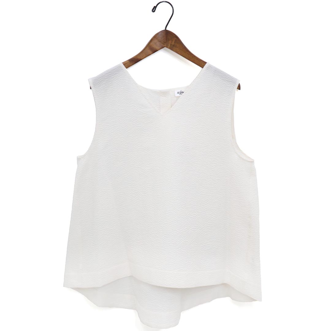 ブラウス シャツ LE GLAZIK/ル グラジック　Vネックスリーブレス　V NECK SLEEVELESS SHIRTS　LG-B0255 PCS LE GLAZIK ブラウス シャツ GLAZIK/ル グラジック Vネック
