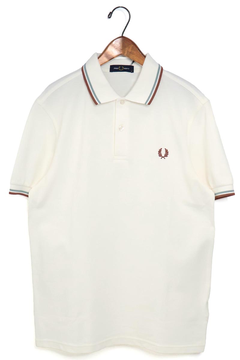 FRED PERRY メンズ フレッドペリー ライン入り鹿の子ポロシャツ