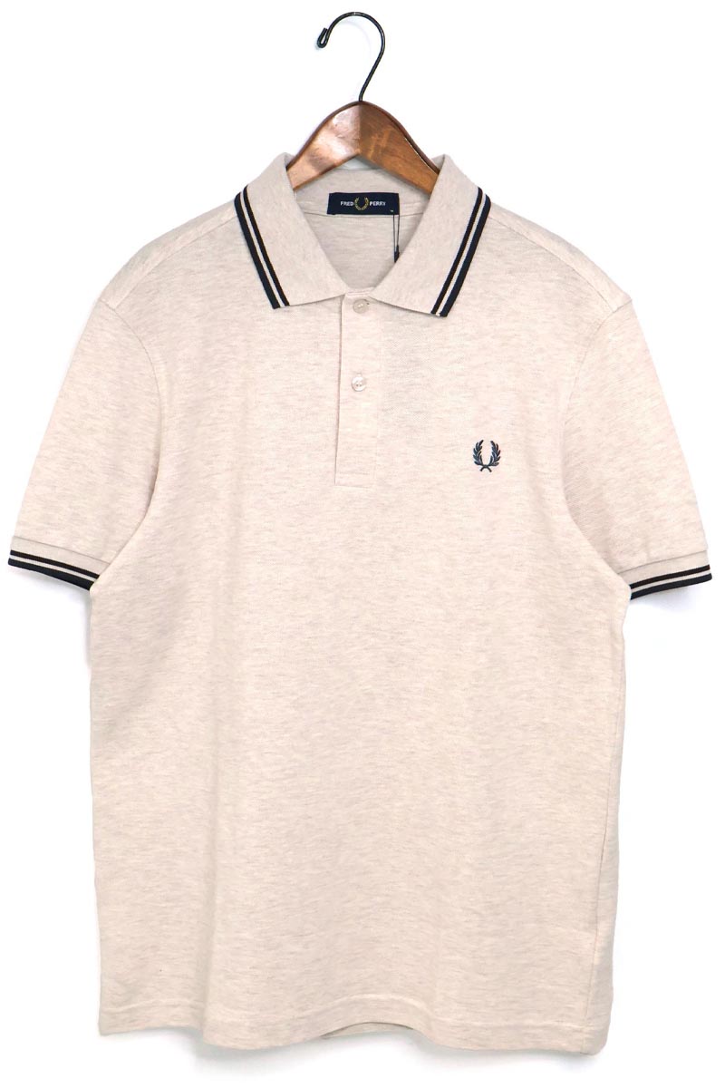 FRED PERRY メンズ フレッドペリー ライン入り鹿の子ポロシャツ