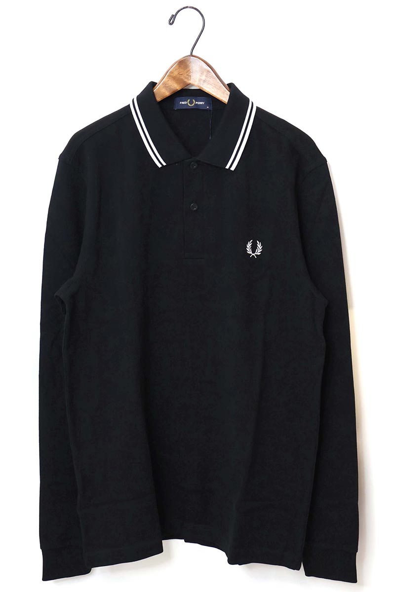 『FRED PERRY』　ポロシャツ　長袖　刺繍ロゴ　M3636 黒　【M】 FRED PERRY（フレッドペリー） メンズ/レディース/FRED PERRY/フレッド