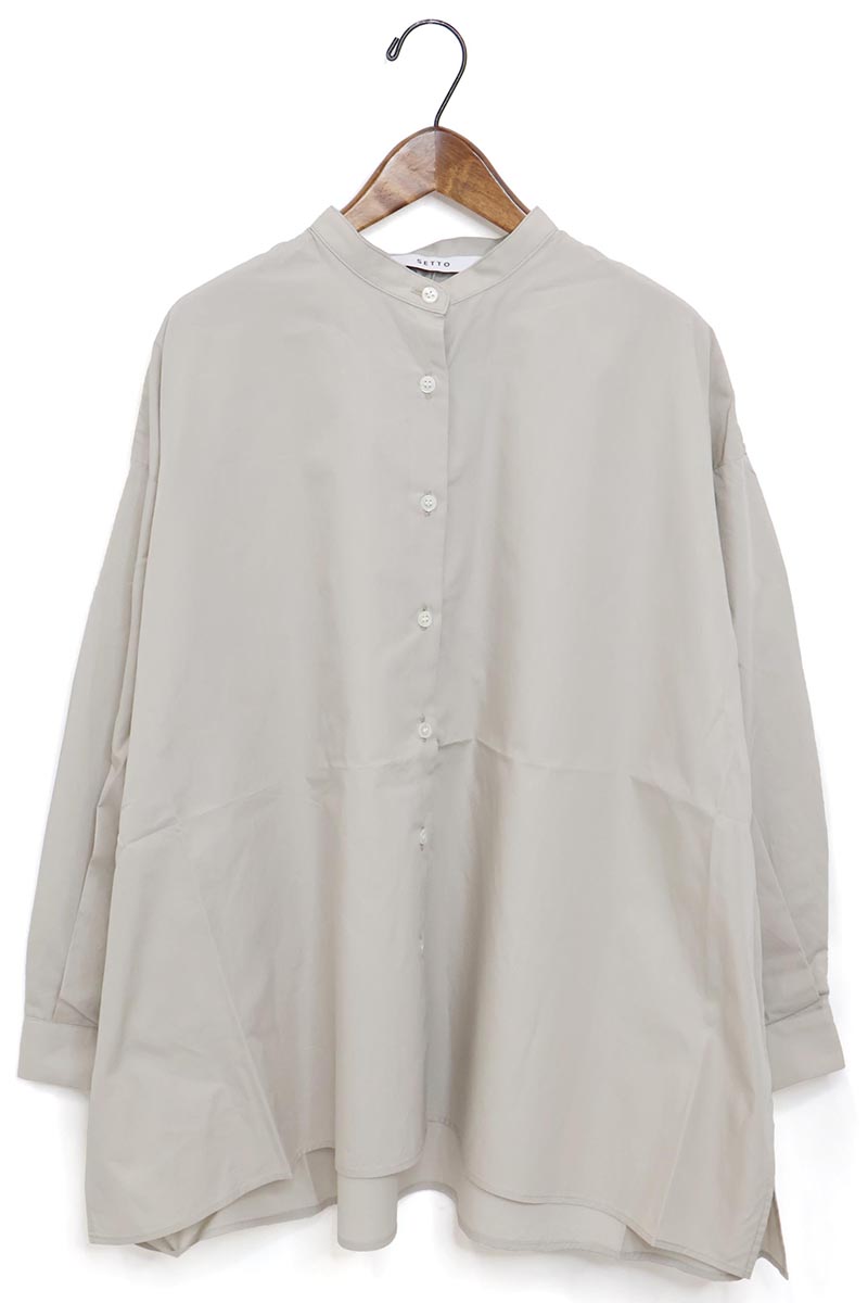 美品 SETTO POTTER SHIRT (STLS00144A) ポターシャツ F コットン100％ レディース AY7815A14 美品 SETTO POTTER SHIRT (STLS00144A) ポターシャツ F コットン100