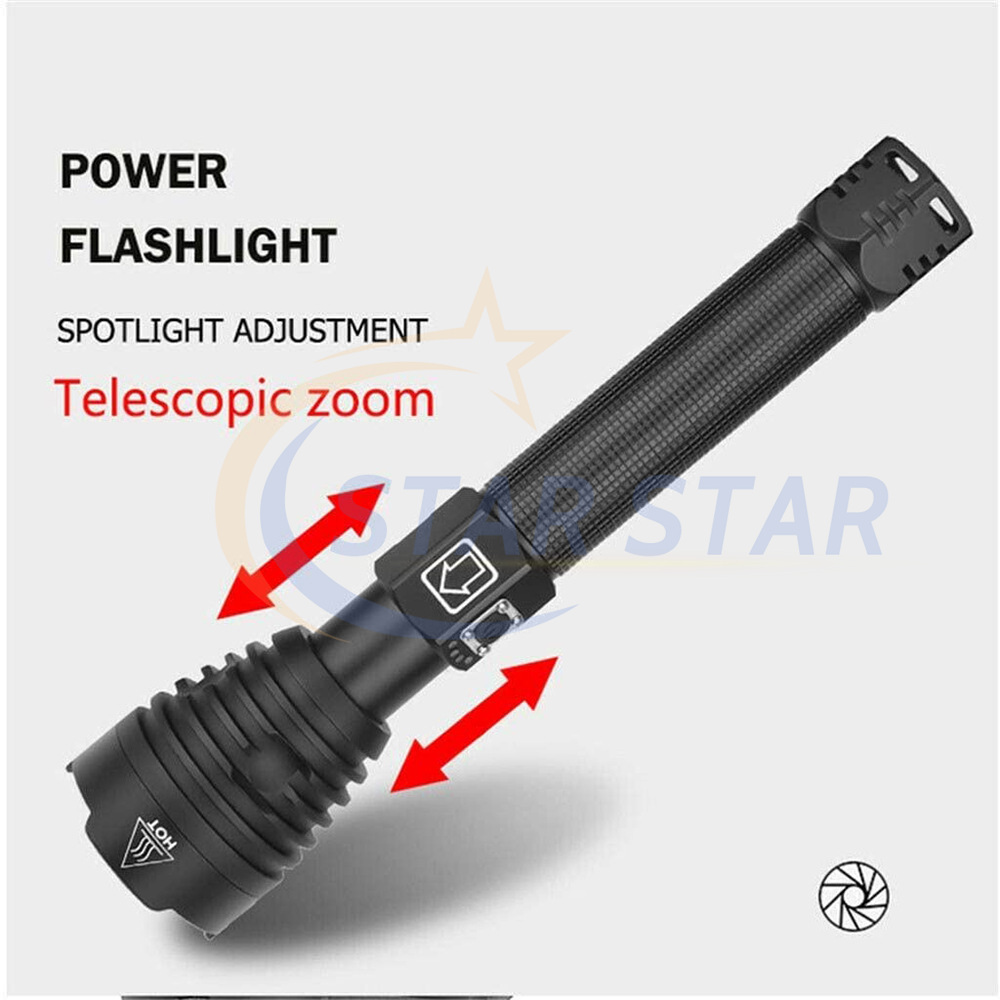懐中電灯 150000 ルーメン XHP70.2 超強力 led xhp50 26650 充電