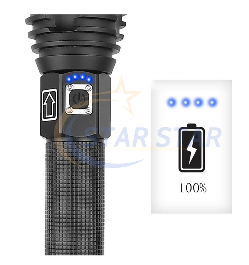 懐中電灯 150000 ルーメン XHP70.2 超強力 led xhp50 26650 充電