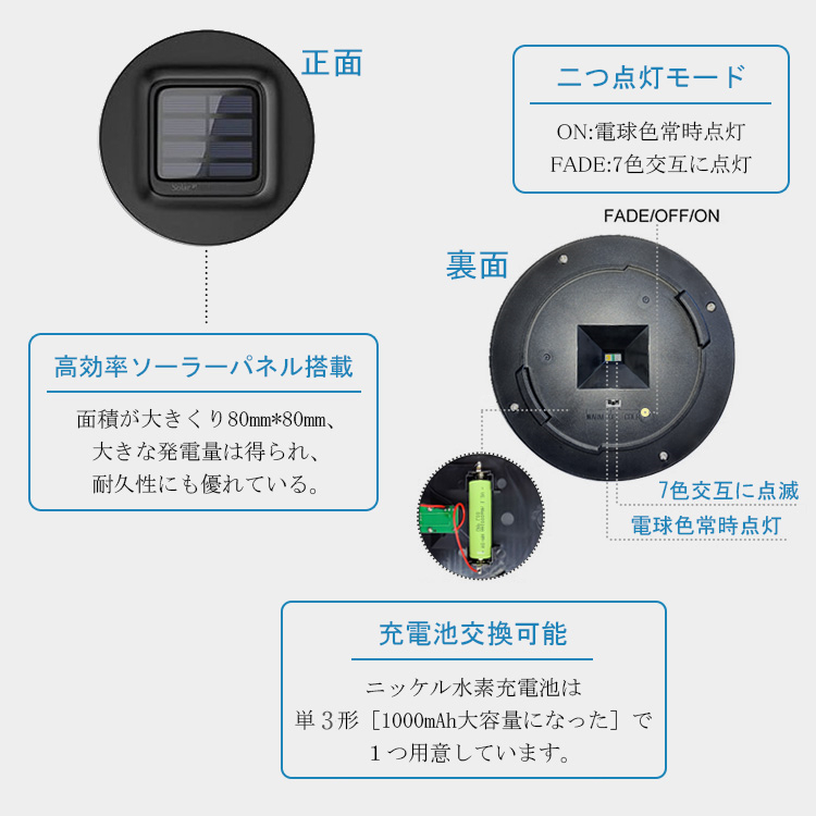 ソーラーライト 屋外 防水 6個セット ガーデンライト ソーラー IP65