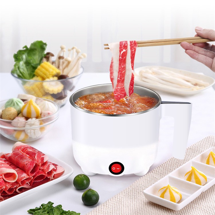 ラーメン鍋 電気クッキングケトル 一人用 電気鍋 おしゃれ 900W マルチ電気クッキングケトル ポット鍋 調理 煮る/茹でる/温める 一人暮らし  キッチン家電