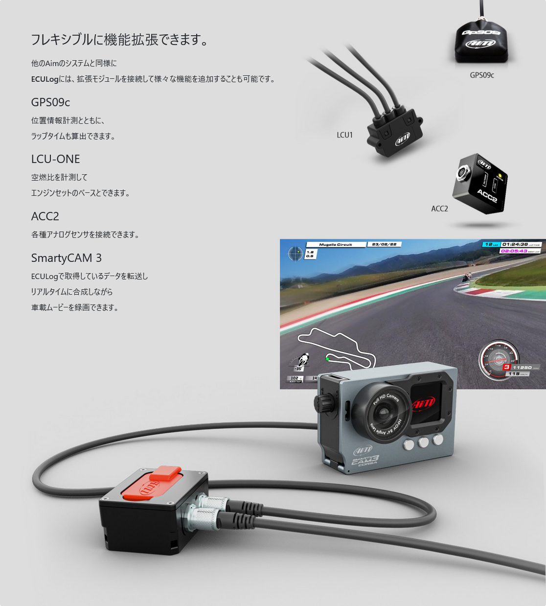 レーシングカート　Aimマイクロン4 データロガー レーシングカート Aimマイクロン4 データロガー （AiM