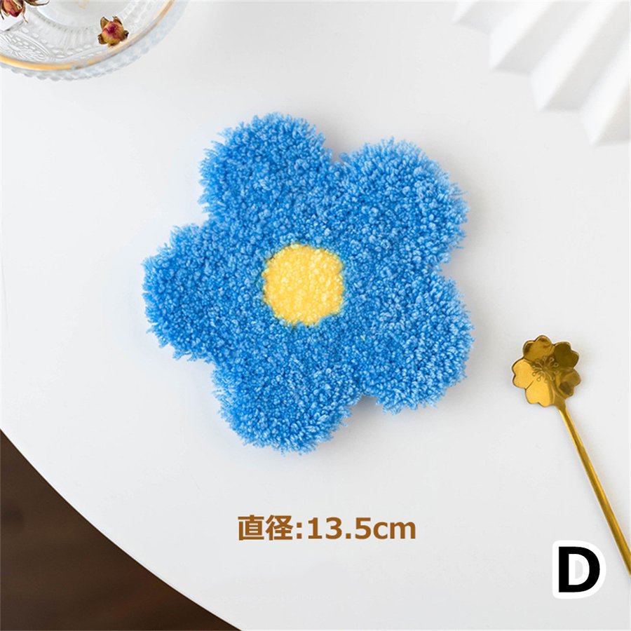 パンチニードル 材料道具キット コースター材料キット ニードルパンチ 刺繍 手芸材料セット 刺繍枠 ニードルペン 図案 布セット 動画サポート 毛糸 送料無料｜staraba｜05