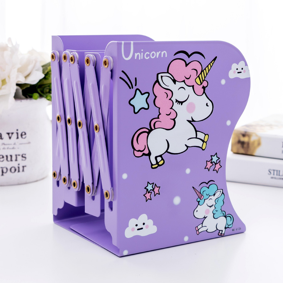 ユニコーン ブックスタンド 伸縮 長さ 調整 本立て スタンド かわいい
