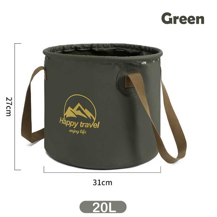 アウトドア 折りたたみ式バケツ 持ち運び 20L 大容量 洗い桶 丈夫 防水