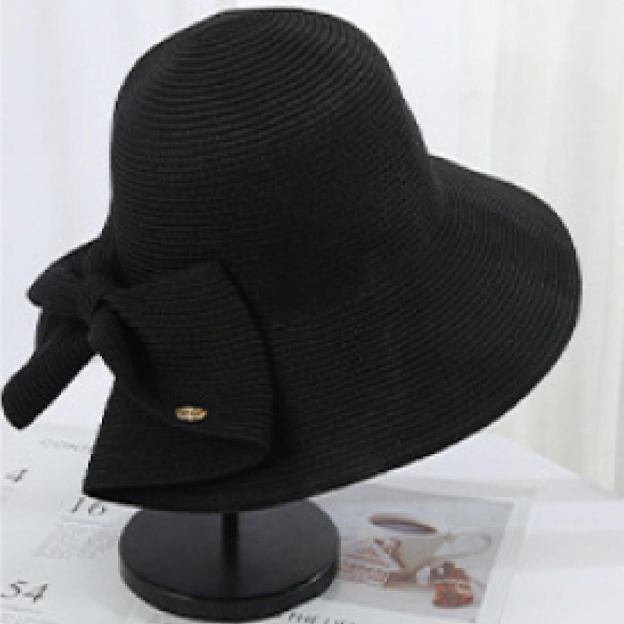 リボン 帽子 バックスタイル おしゃれ アクセント 紫外線対策 UVカット 日差し対策 涼しく ツバ広 レディースファッション 小物  送料無料 |  | 01