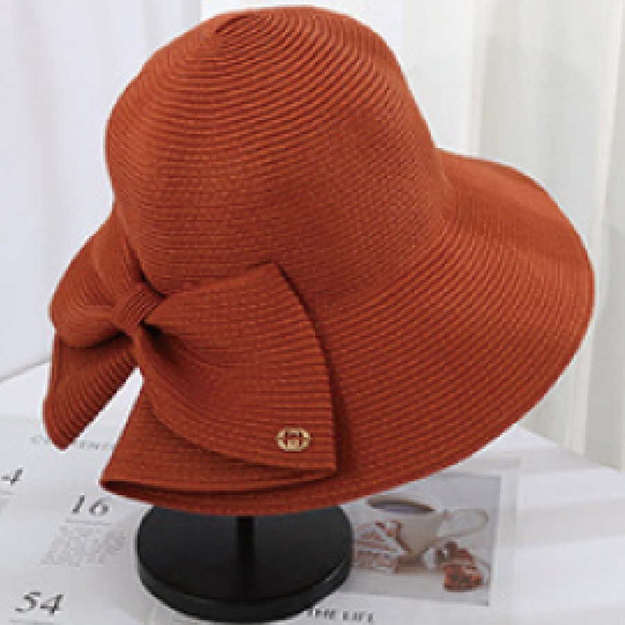 リボン 帽子 バックスタイル おしゃれ アクセント 紫外線対策 UVカット 日差し対策 涼しく ツバ広 レディースファッション 小物  送料無料 |  | 04