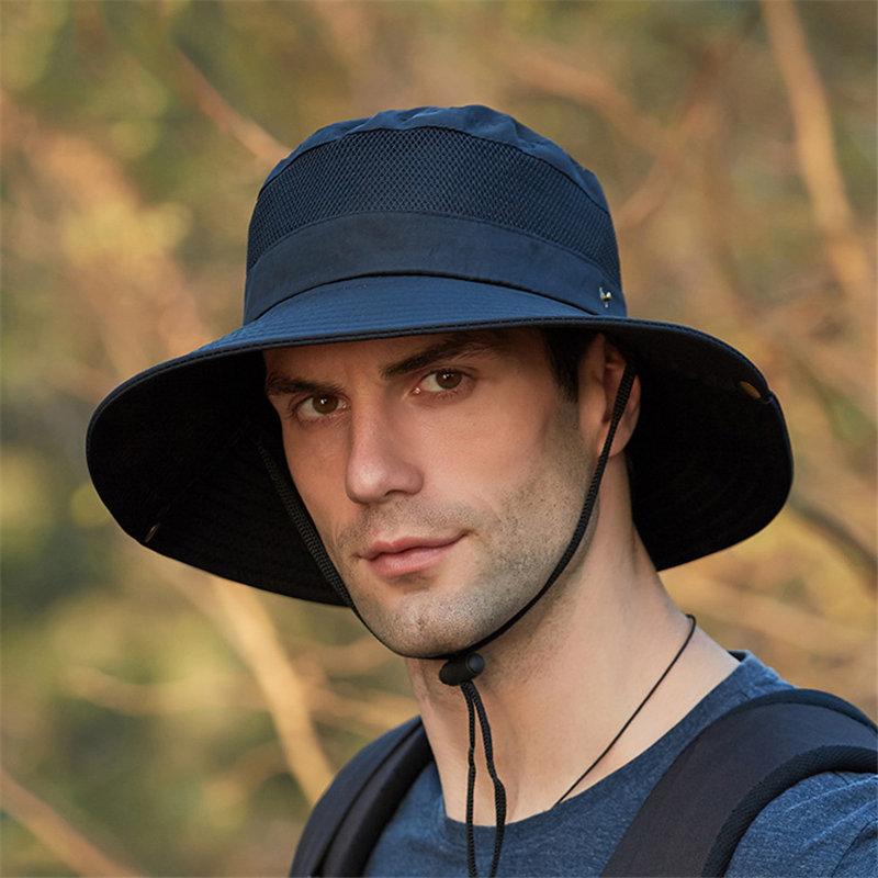 購入 サファリハット ハット キャンプ 帽子 UVカット 紫外線対策 アウトドア 黒