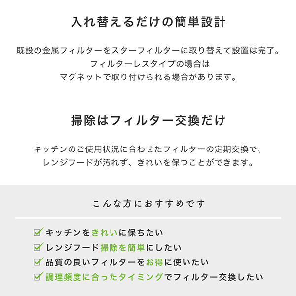 換気扇フィルター スターフィルター レンジフードフィルター 交換用 18枚 [297x330mm枠用] 不燃性 ガラス繊維 厚手 通気性が良く長持ち |  | 06
