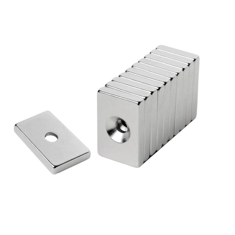 ネオジム磁石 ネオジウム磁石 10個セット 30mm×20mm×5mm 皿穴