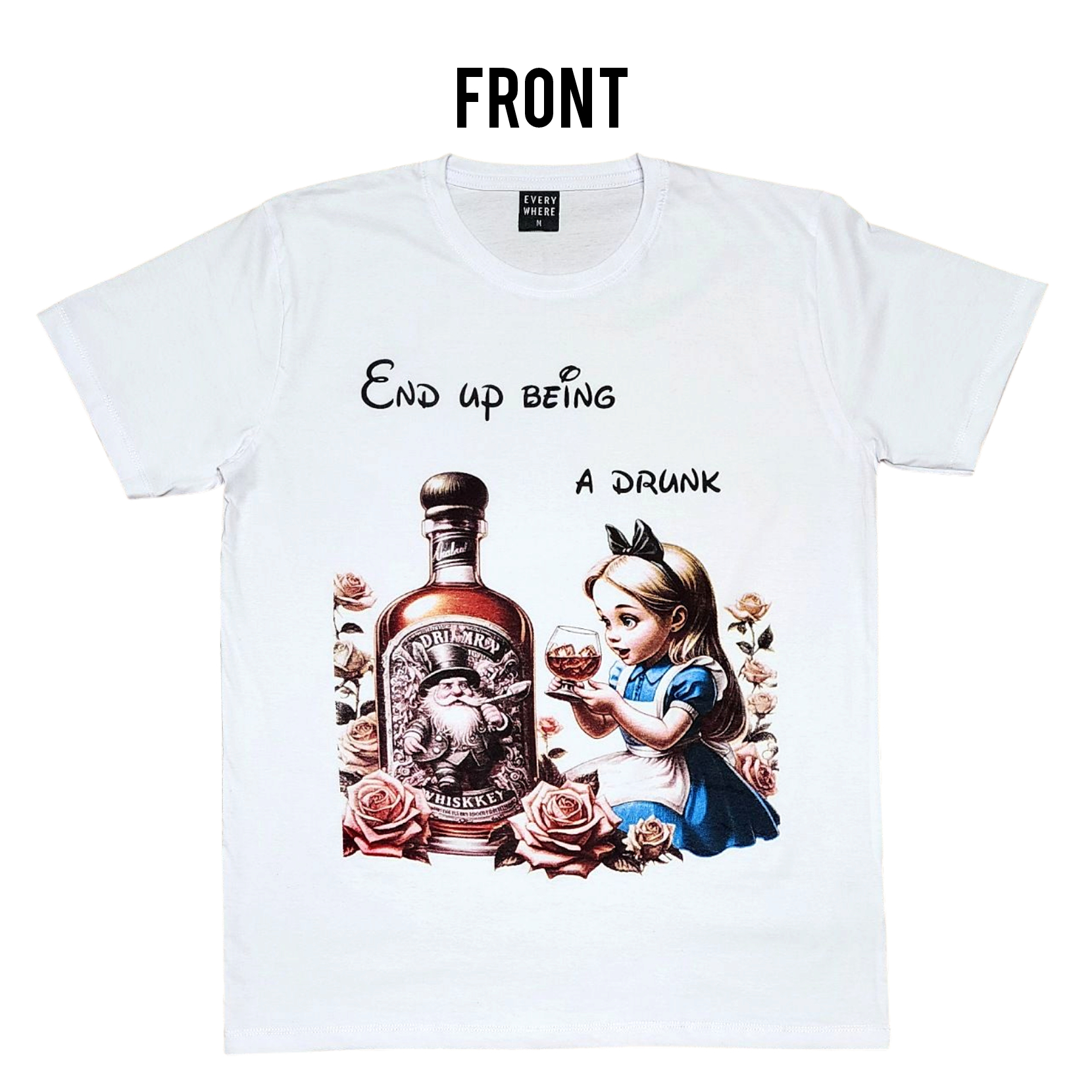 ドランクガール パロディTシャツ 面白Tシャツ アリス風 ダンス着 半袖