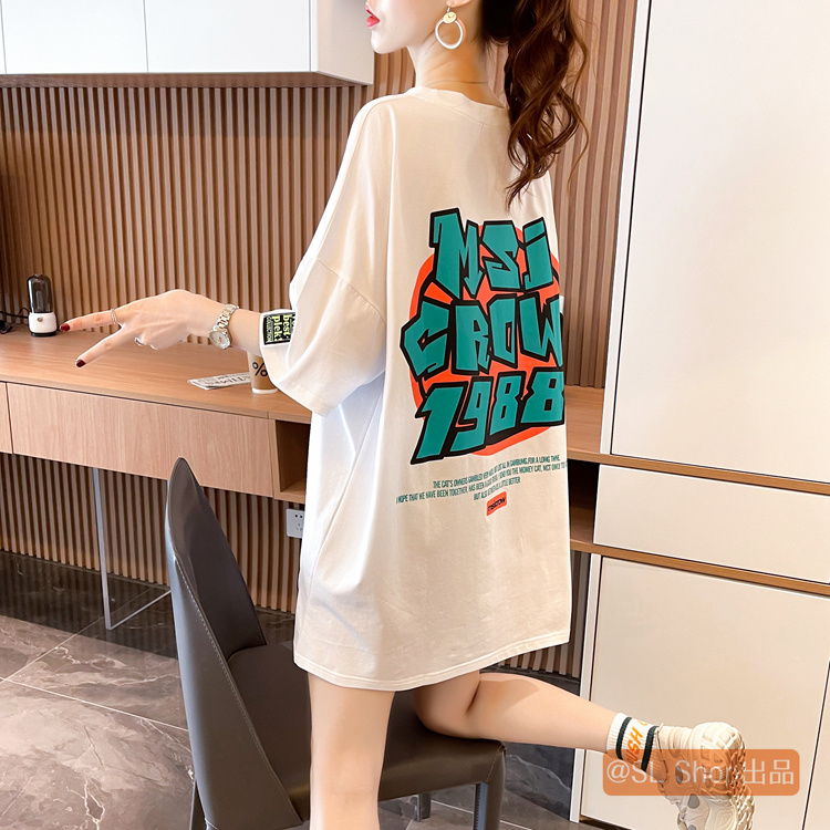 Tシャツ レディース 半袖 夏 カットソー トップス おしゃれ チュニック 英字柄 ドロップスリーブ ロング丈 ゆったり ティーシャツ ロンテー  2022 夏 :sls21070716:SL Shop - 通販 - Yahoo!ショッピング