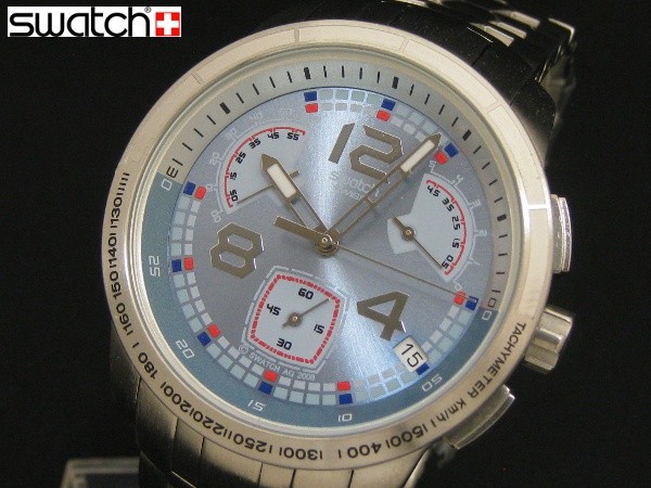 スウォッチ YRS417G Swatch IRONY RETROGRADE NORDIC POWER レトログラード クロノグラフ メンズ ウォッチ