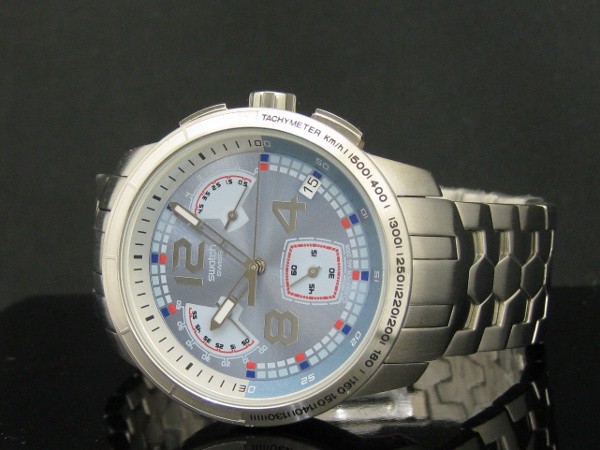 スウォッチ YRS417G Swatch IRONY RETROGRADE NORDIC POWER レトログラード クロノグラフ メンズ ウォッチ