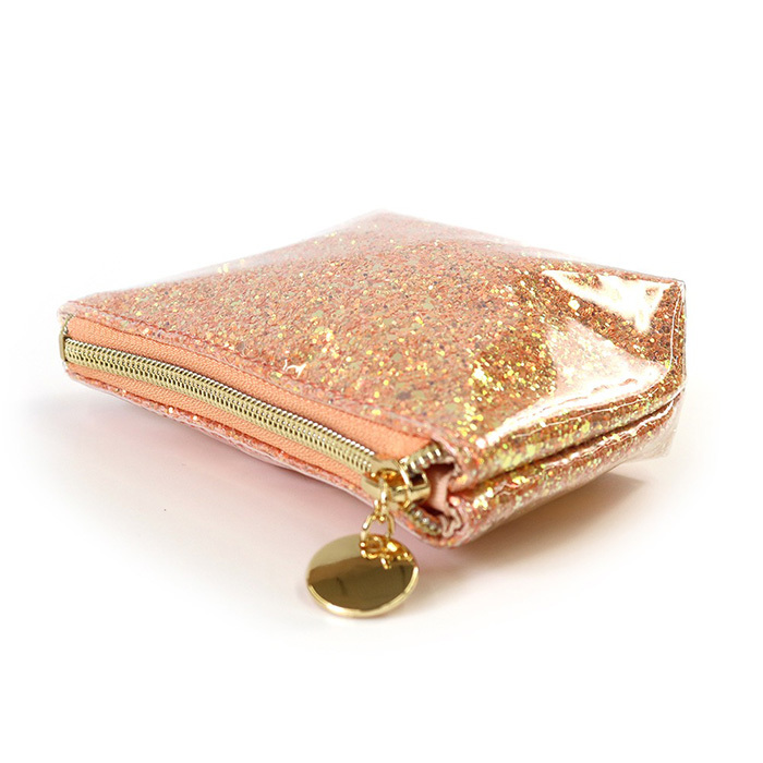 グロースター ミニポーチ キラキラ ラメ エナメル ポーチ 化粧ポーチ