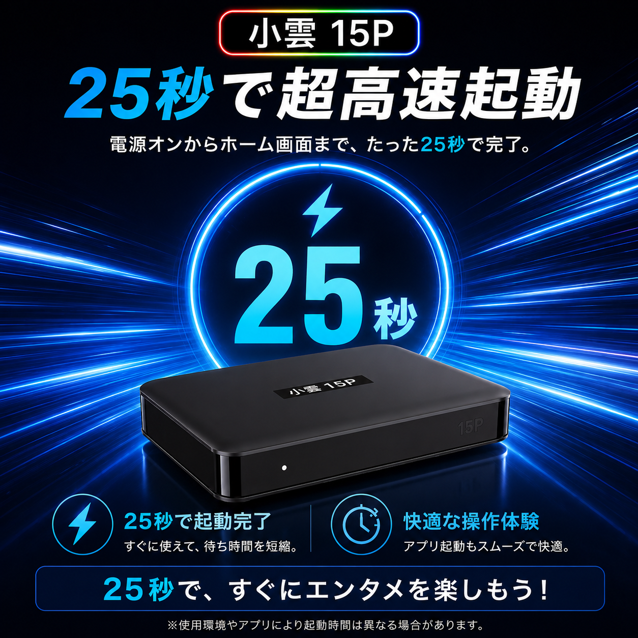 約25秒 スピード起動