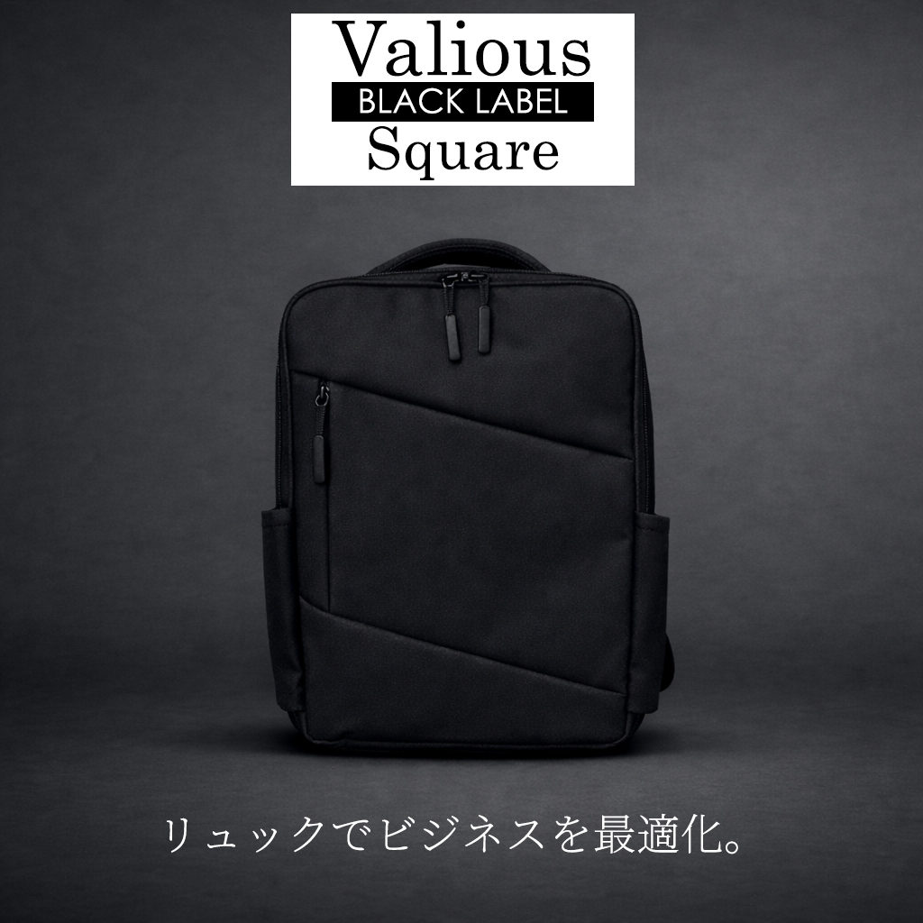Valiosブラックレーベル Sqare(スクウェア) リュック ビジネスリュック