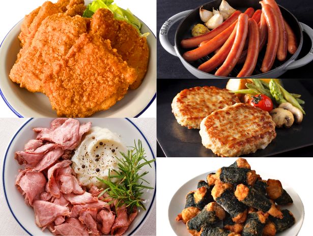 冷凍食品 業務用 肉 福袋 ローストビーフ ハンバーグ フライドチキン レンジ調理 ウインナー のり巻きチキン 唐揚げ フードロス 5種 2.9kg 業務用 送料無料 爆買