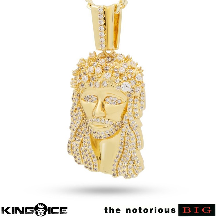 ゴールドネックレス キングアイス King Ice ビギー ノトーリアス Notorious B.I.G. メンズ / Biggie Jesus  Necklace Small :kingice-0030:State - 通販 - Yahoo!ショッピング