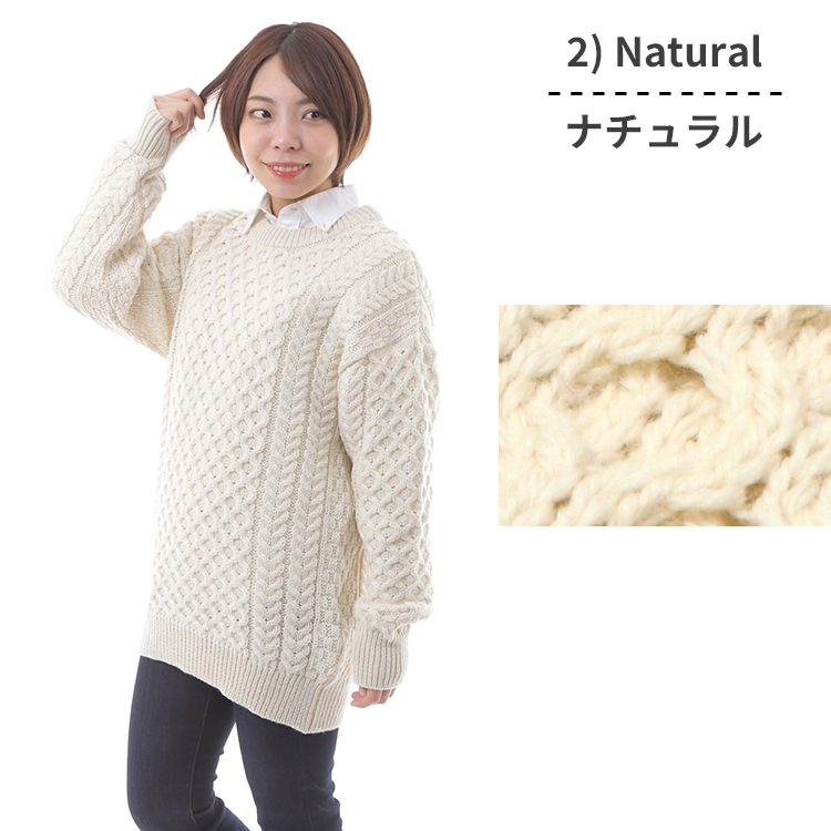 アランクラフト Aran Crafts クルーネック ウールニット