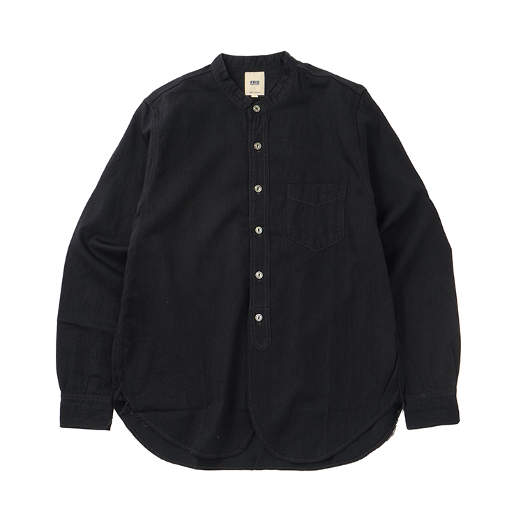 FOB FACTORY（エフオービーファクトリー） 長袖 デニム バンドカラー
