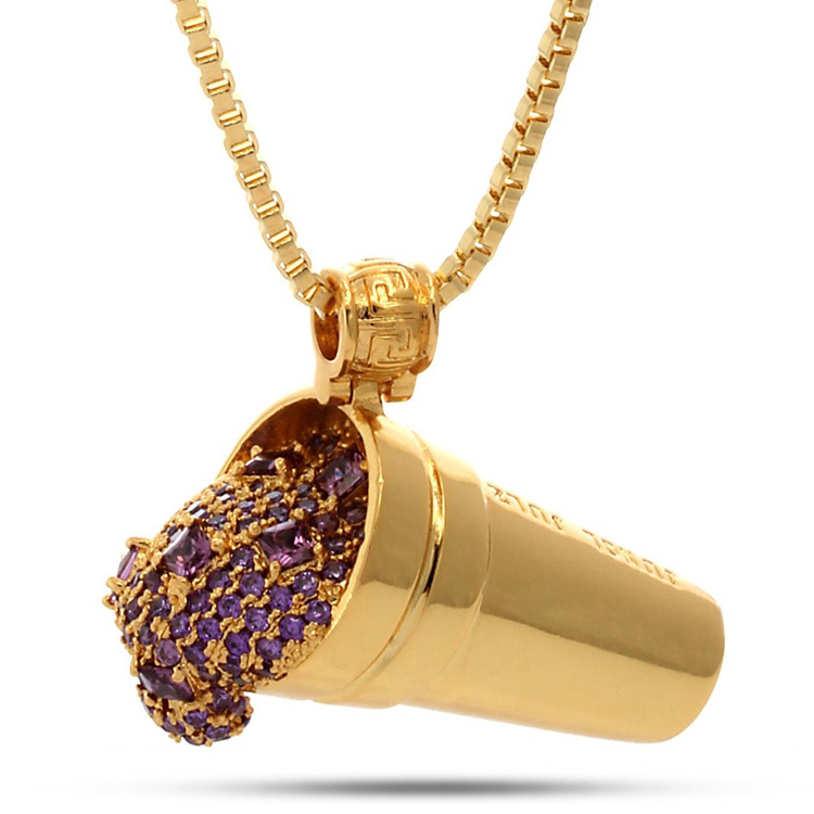 ゴールドネックレス キングアイス King Ice スヌープドッグ Snoop Dogg アクセサリー ペンダント / Purple Drank Necklace｜state｜02