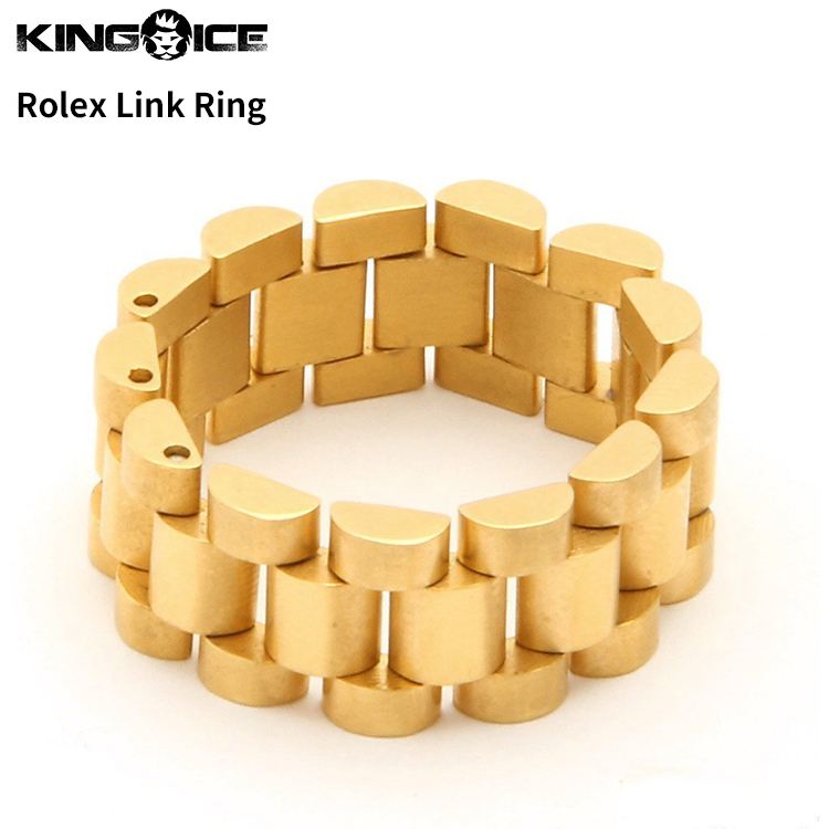 キングアイス King Ice 指輪 リング ロレックスリンク Rolex Link Ring ゴールド アクセサリー 男性 メンズ レディース