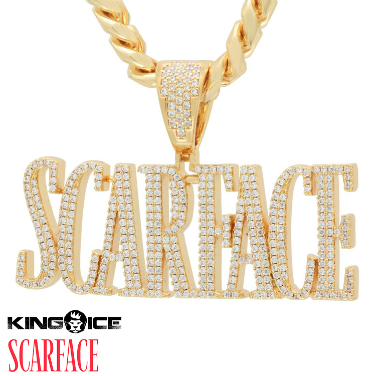 ネックレス キングアイス King Ice Scarface スカーフェイス ゴールド