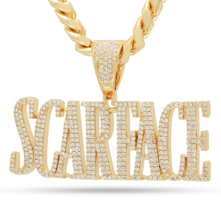 ネックレス キングアイス King Ice Scarface スカーフェイス ゴールド アクセサリー ペンダント Scarface Logo Necklace｜state｜02