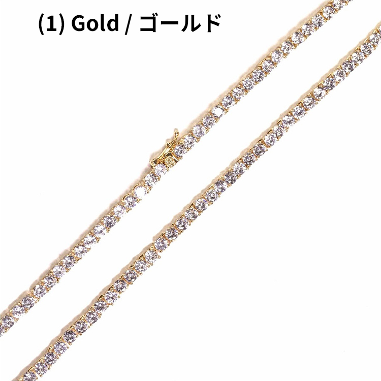 Golden Gilt ゴールデンギルト テニスチェーン ネックレス ゴールド