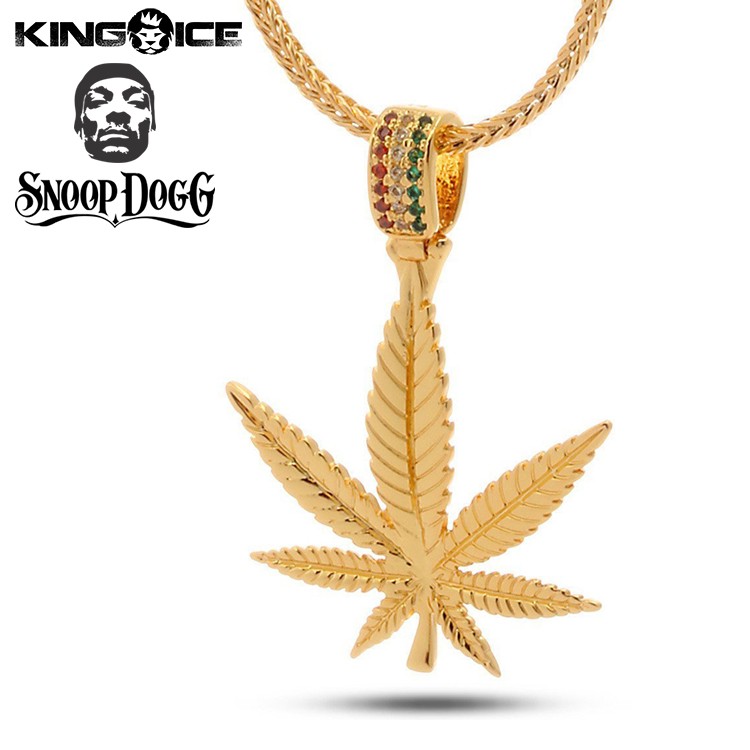 ゴールドネックレス キングアイス King Ice スヌープ・ドッグ Snoop Dogg アクセサリー ペンダント / The Weed Leaf  Necklace