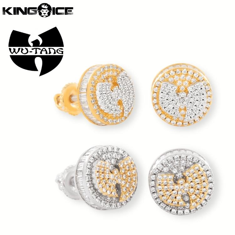 ピアス キングアイス King Ice ウータンクラン Wu-Tang Clan イヤリング メンズ レディース ユニセックス 10mm Logo  Earrings
