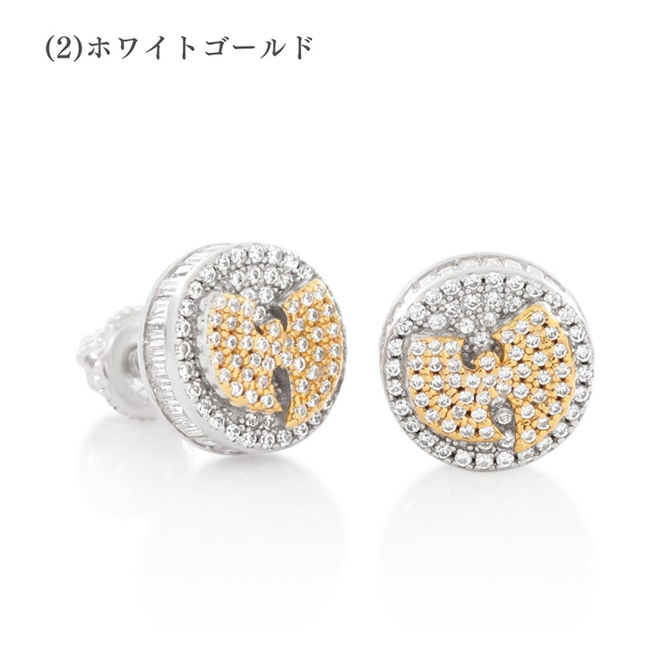 ピアス キングアイス King Ice ウータンクラン Wu-Tang Clan イヤリング メンズ レディース ユニセックス 10mm Logo  Earrings