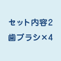 セット内容1 歯ブラシ×4