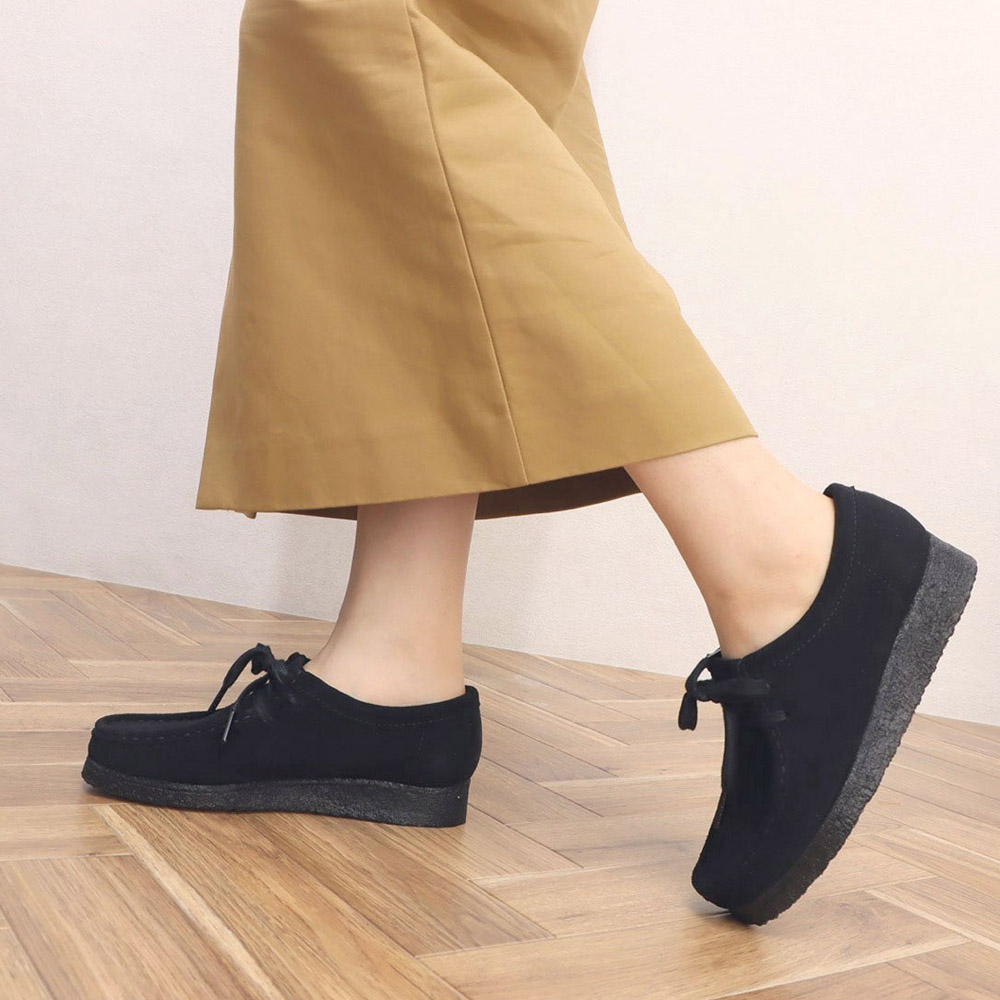 クラークス Clarks ワラビー レディース ブラック UK4.5-23.5