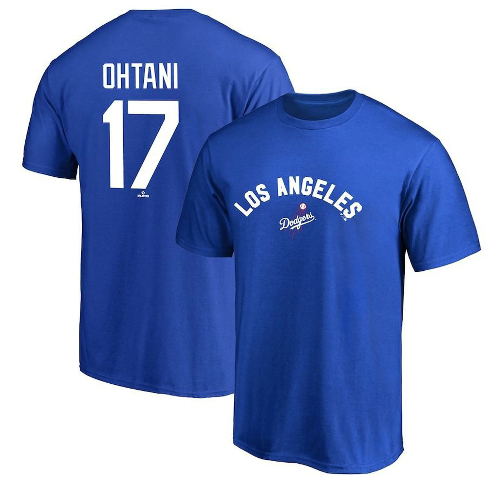 ファナティクス Fanatics Tシャツ MLB 大谷翔平 Tシャツ ドジャース Tシャツ ネーム ナンバー OHTANI 背番号 17 ML01-24AS-0002 メンズ レディース 青 白｜stay｜06
