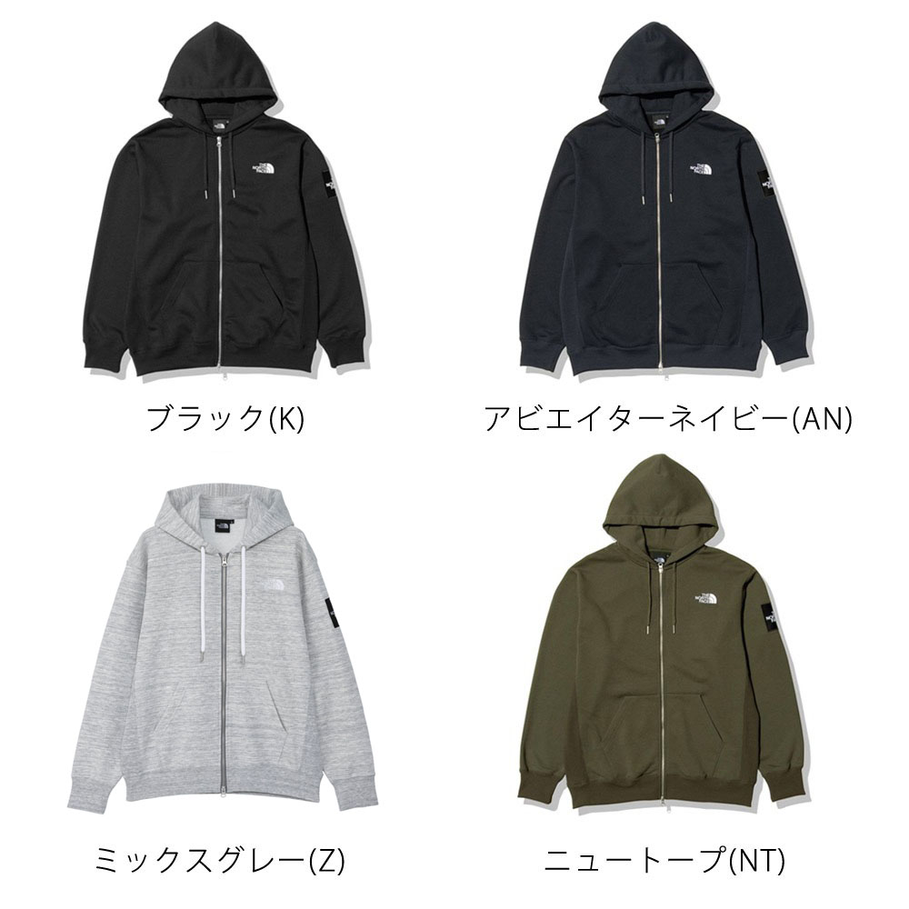 ザ ノースフェイス THE NORTH FACE パーカー スクエアロゴフルジップ メンズ レディース  NT62132【サステナブル素材】【リサイクル素材 ポリエステル】