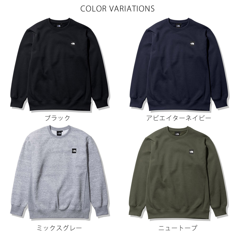 ザ ノースフェイス スウェット THE NORTH FACE スクエアロゴ クルー メンズ ブラック 黒 グレー 灰 ネイビー 紺 オリーブ  SQUARE LOGO CREW NT62133 トップス スエット ウエア ノースフェース ブランド アウトドア レジャー 【楽ギフ_のし宛書】