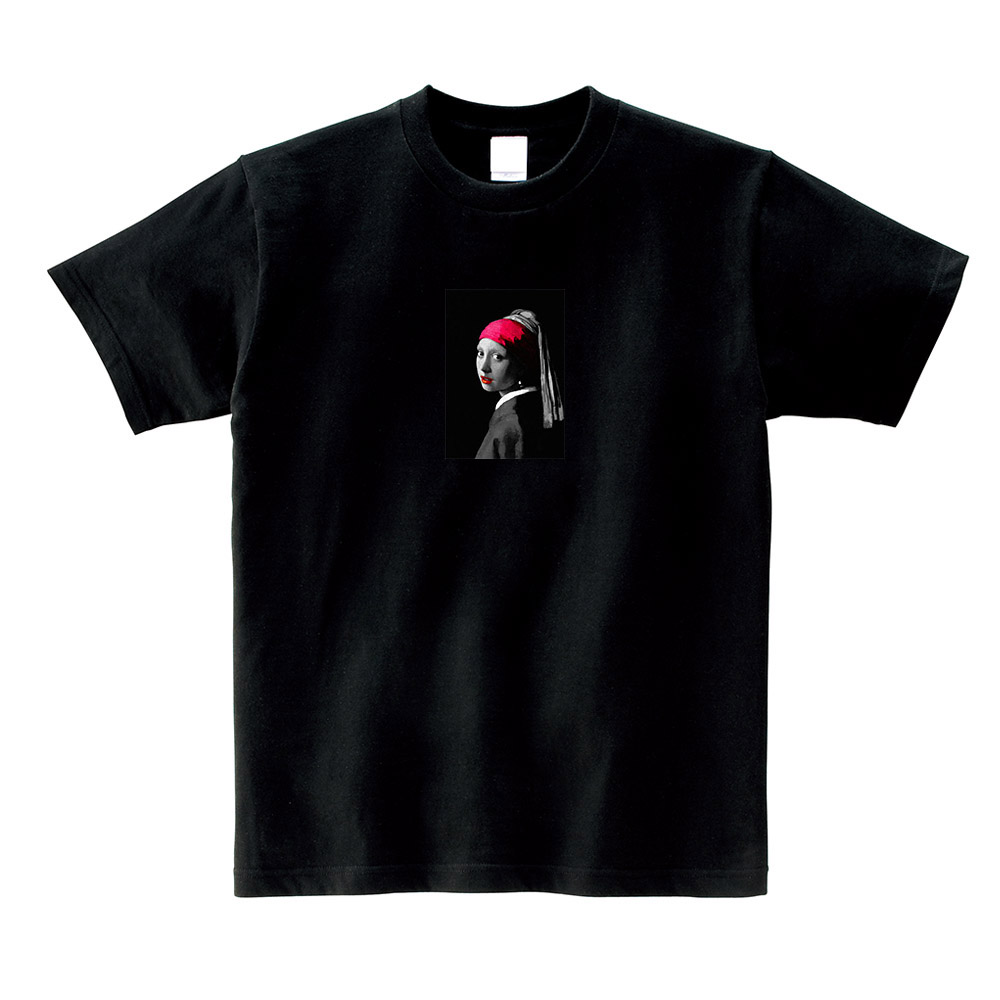 半袖 スモールアートTシャツ】フェルメール Tシャツ 真珠の