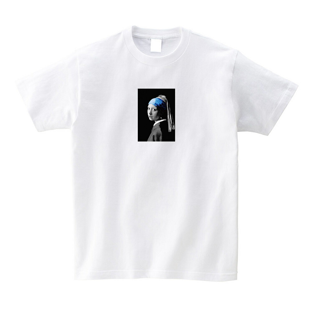 半袖 スモールアートTシャツ】フェルメール Tシャツ 真珠の耳飾りの
