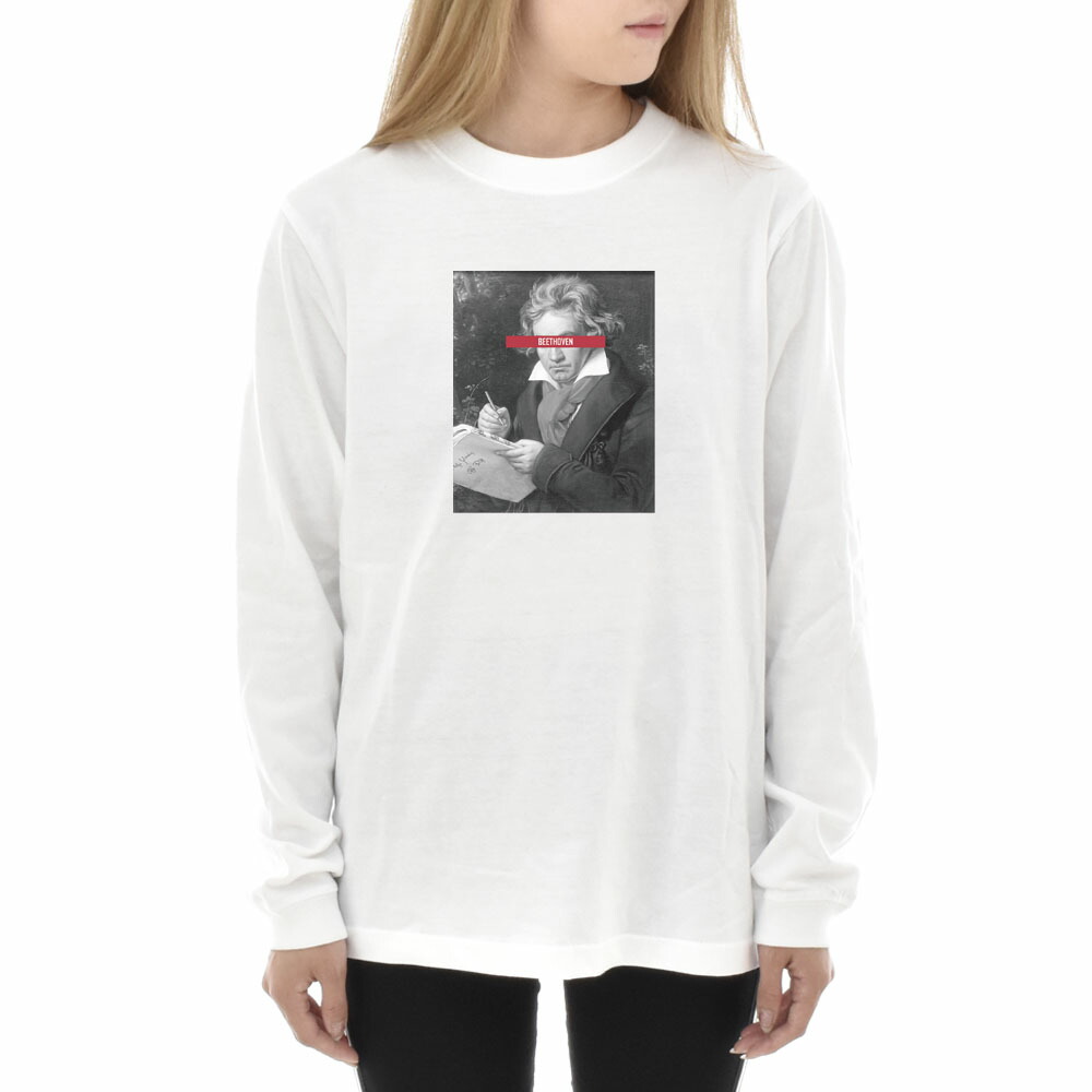 ベートーヴェン ベートーベン Tシャツ 肖像画 モノクロ ライフ イズ