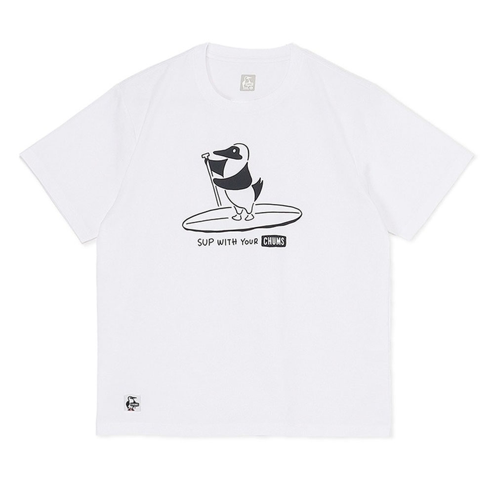 【まり2点セット】チャムス ブービーロゴTシャツ ホワイト&amp;ネイビー XL CHUMS（チャムス） ブービーロゴTシャツ【キッズ】 Kid s Booby Logo T